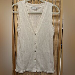 Mango Cream Button Knit Vest.